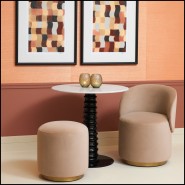 121100 - Luwe style painting, wooden black frame, 4 cm deep, glass front - Pacific Compagnie.