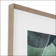 121101 - Wooden frame painting in glass, decorative wall art - Pacific Compagnie.