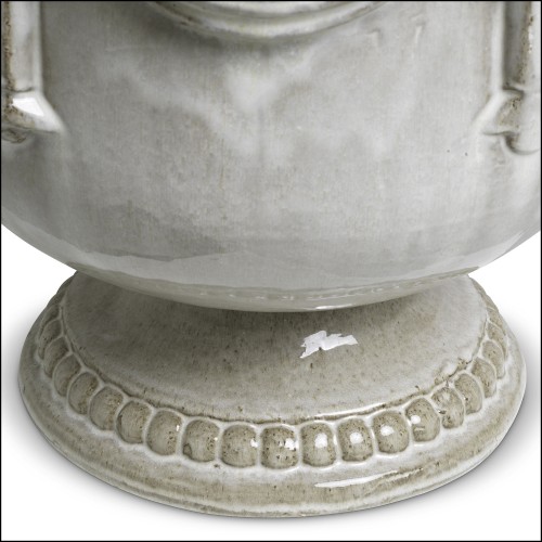 120382 - Grey ceramic cache-pot, 50cm diameter - Pacific Compagnie.