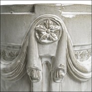 120382 - Light grey grès planter, 62cm height - Pacific Compagnie.