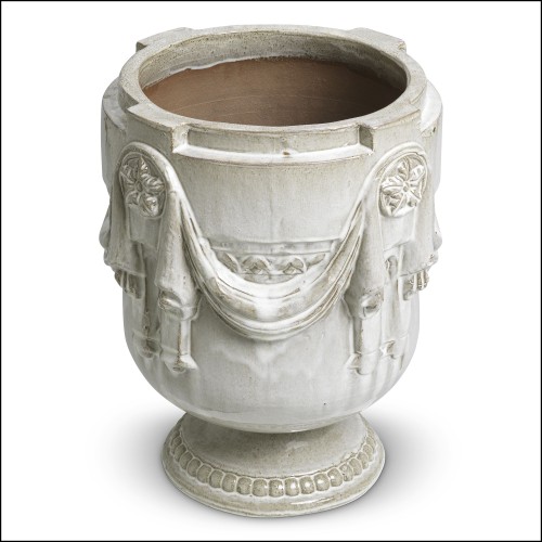 120382 - Large grey cache-pot, 50cm wide - Pacific Compagnie.