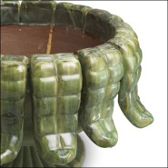 120379 | Cache - pot en grès de couleur verte, modèle 120379 d'Eichholtz - Pacific Compagnie.
