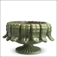 120379 | 120379 - Verte colored ceramic cache-pots from Eichholtz brand - Pacific Compagnie.