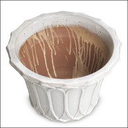 120381 - Gray ceramic planter with a diameter of 48 cm - Pacific Compagnie.