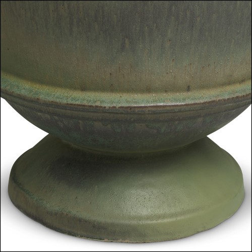 120376 - Green ceramic planter vase  - Pacific Compagnie.