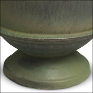 120376 | Cache - pot en grès vert de la marque Eichholtz - Pacific Compagnie.