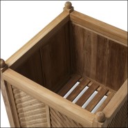 119378 - Natural teak planter 60cm - Pacific Compagnie.