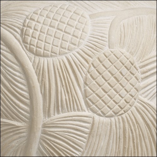 119536 - Concrete fiber glass planter in cream color, 76 cm diameter - Pacific Compagnie.