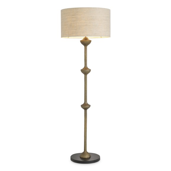 120090 - Marble and vintage brass interior lighting fixture - Pacific Compagnie.