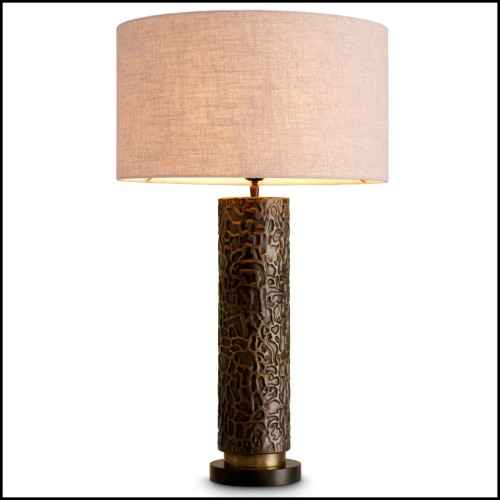 120456 - Bronze granite indoor lighting fixture with unique shape and design - Pacific Compagnie.