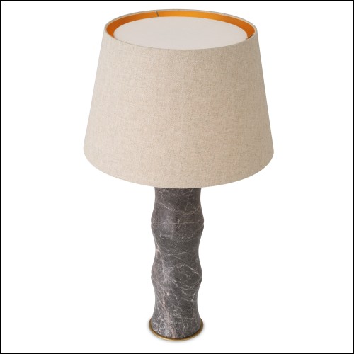 116216 - Lampe de luxe en marbre gris 116216 - Pacific Compagnie.