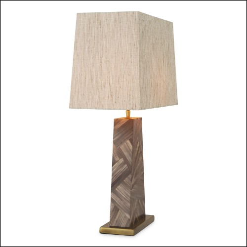 120143 - Indoor bronze lamp with laiton material - Pacific Compagnie.