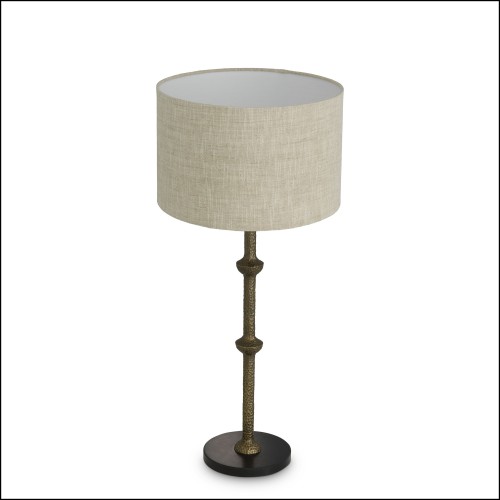 120089 - Antique brass interior lighting with marble details - Pacific Compagnie.