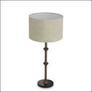 120089 - Décoration lumineuse en 120089, laiton vieilli et marbre - Pacific Compagnie.