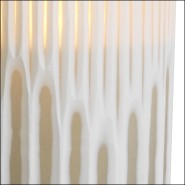 119949 - Decorative lantern with 23 cm height and off-white glass finish - Pacific Compagnie.