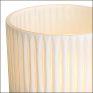 119949 - Off-white glass lantern with 15 cm diameter - Pacific Compagnie.