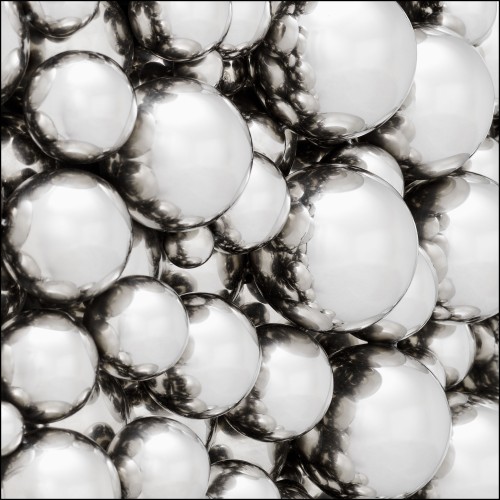 120161 | Décoratif en acier poli de diamètre 77 cm - Pacific Compagnie.