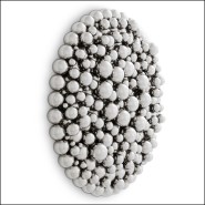 120161 - Eichholtz luxury decorative object in polished steel and MDF, 13cm deep - Pacific Compagnie.