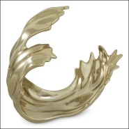 120102 - Luxe decorative object in gold aluminium - Pacific Compagnie.