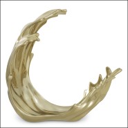 120102 - Luxury aluminium object with gold colour and modern design - Pacific Compagnie.