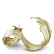 120101 - Aluminium ornament with golden finish and modern design - Pacific Compagnie.