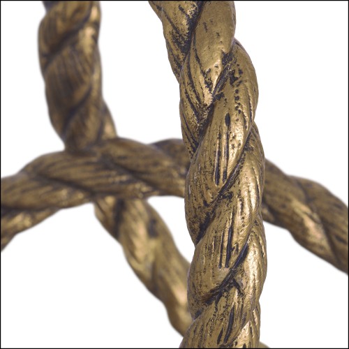 120110 - Objets de luxe en laiton vieilli avec base en granit - Pacific Compagnie.