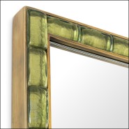 119915 - Luxury mirror with distressed brass frame, 120x80cm - Pacific Compagnie.