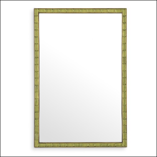 119915 - 120x80cm luxury mirror in laiton vieilli finish, made of verre - Pacific Compagnie.