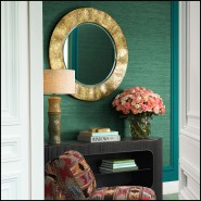120024 - Luxury mirror with distressed brass tone and iron frame - Pacific Compagnie.