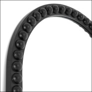 120541 - Luxury mirror with mindi wood frame in black color - Pacific Compagnie.