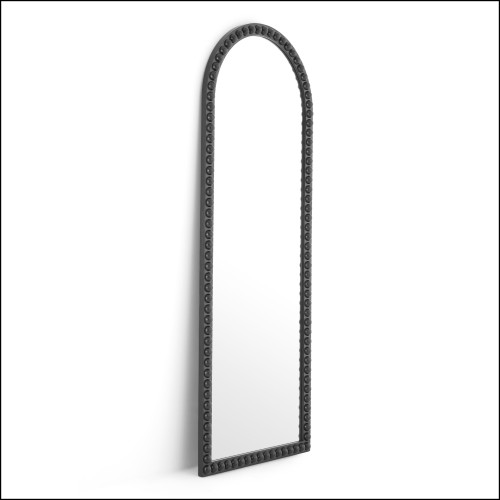 120541 - Tall black mirrored furniture made of mindi wood - Pacific Compagnie.