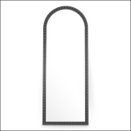 120541 - Large mindi wood framed mirror in black for interior decoration - Pacific Compagnie.