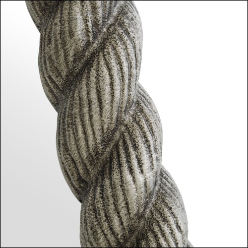 120444 - Miroir de luxe en aluminium nickelé 120444 - Pacific Compagnie.