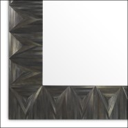 120337 - Luxury mirror with charcoal finish and wheat straw material - Pacific Compagnie.