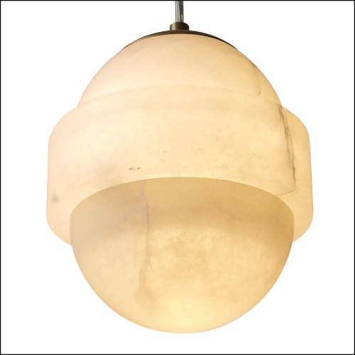 120085 - Luxurious pendant lamp with albâtre shade - Pacific Compagnie.