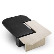 Table basse 24 - Yardham - Sleek and modern black and white wooden table - Pacific Compagnie.