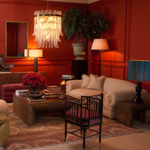 Table d’appoint 24 - Drayton | Table basse en acier inoxydable avec finition laiton vieilli - Pacific Compagnie.