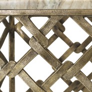 Table d’appoint 24 - Stratham - Sophisticated luxury table with marble and aged brass - Pacific Compagnie.