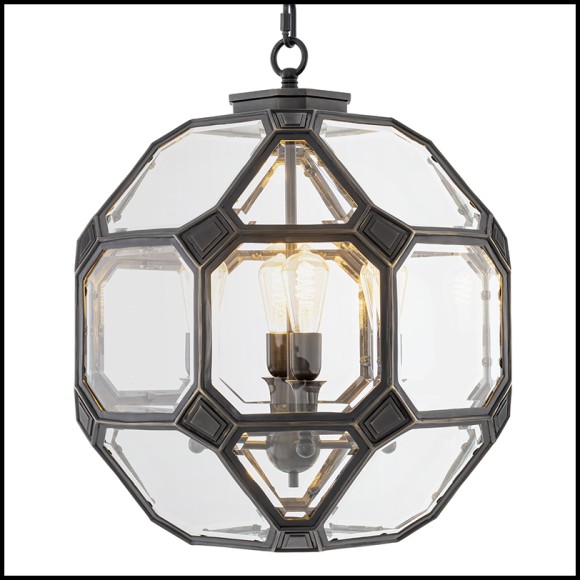 Lanterne 24 - Olympia - Grand bronze lantern, 92cm height, interior use - Pacific Compagnie.