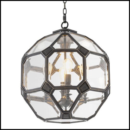 Lanterne 24 - Olympia - Bronze color, glass material, lantern - Pacific Compagnie.