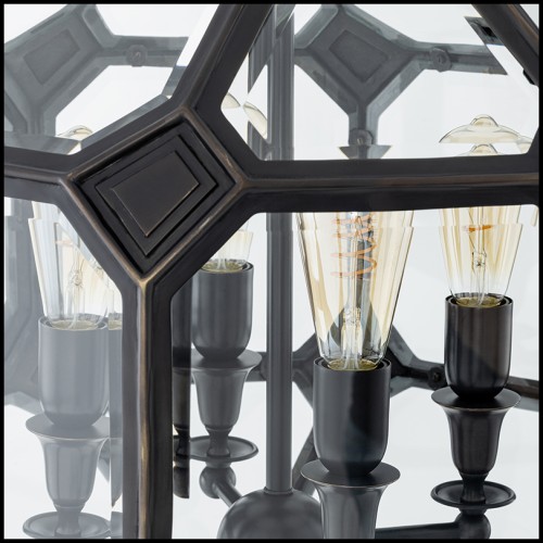 Lanterne 24 - Olympia - Glass and bronze combination, Olympia lantern - Pacific Compagnie.