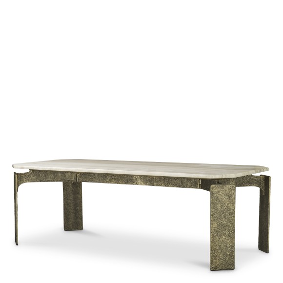 Table de salle à manger 24 - Bodega Rectangular - Sophisticated aluminium dining table with a unique rectangular shape and vinta