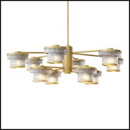 Lustre 24 - Andromeda - Exclusive Eichholtz chandelier with glass and metal - Pacific Compagnie.