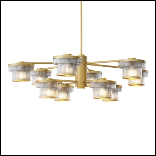Lustre 24 - Andromeda - Eichholtz chandelier in laiton vieilli finish - Pacific Compagnie.