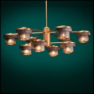 Lustre 24 - Andromeda - Luxurious interior lighting with glass material - Pacific Compagnie.