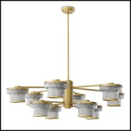 Lustre 24 - Andromeda - Elegant lustre with verre and laiton vieilli details - Pacific Compagnie.