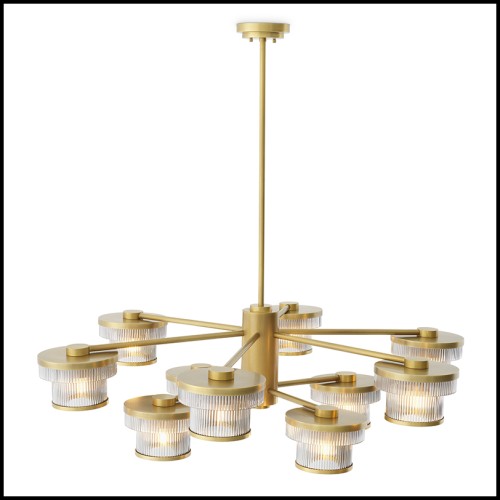 Lustre 24 - Andromeda - Luminaires Intérieur with laiton vieilli color - Pacific Compagnie.