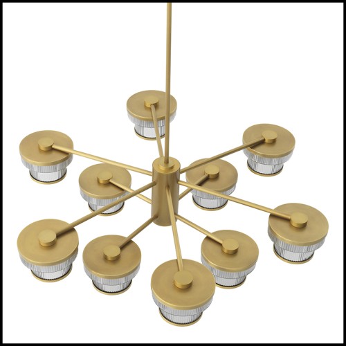 Lustre 24 - Andromeda - Eichholtz lighting with glass and metal combination - Pacific Compagnie.