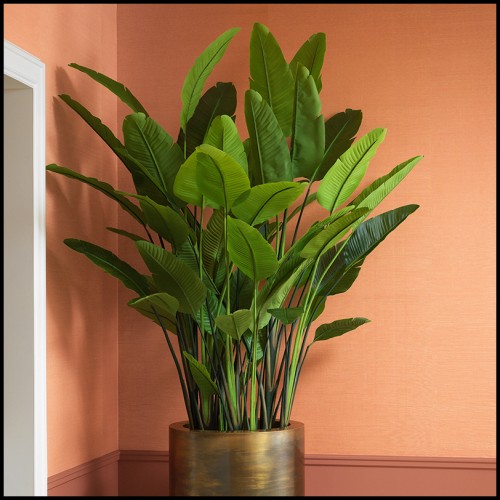 Plante artificielle 24 - Strelitzia - Plante artificielle en ciment et tissu, modèle Petit - Pacific Compagnie.