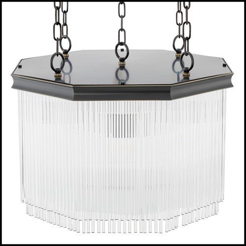 Lustre 24 - Estela - Verre and bronze luxury lamp Lustre 24-Estela - Pacific Compagnie.